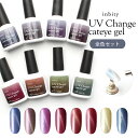 メール便 [全色8本セット]inbity UV Change cateye gel UV 太陽光 紫外線 キャットアイジェル マグネットジェル カラージェル ジェルポ..