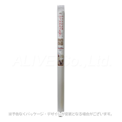 ペットによるひっかきキズを防ぐシートです！ 商品の特長 ペットによるひっかきキズを防ぐ貼ってはがせるつめキズ保護シートです。 表面防水・壁に貼ってのり残りせずはがせます。 サイズ M 縦約90×横約90cm 原材料 表面：塩化ビニル樹脂、中間層：ポリエステル、粘着剤：アクリル系樹脂、はく離紙：紙 製造・生産国 日本 注意事項 火のそばや、高温になるところではご使用できません。(耐熱温度60℃) 本製品を貼る面の状態(経年劣化)によっては、貼り付ける面を傷める場合があります。 本来の目的以外の用途ではご使用にならないでください。 凹凸の大きい面や特殊な壁面、大きな曲面には貼ることが出来ません。 ペットの種類やツメの状況によっては本製品を突き抜けることがあります。 高級家具、塩ビ系塗装、ニス系塗装、ラッカー塗装、海外品や天然塗りものなどにはご使用できません。 直射日光のあたる場所や、高温多湿になる場所での保管はおやめください。 不要になったはく離紙は滑りやすいのでご注意ください。