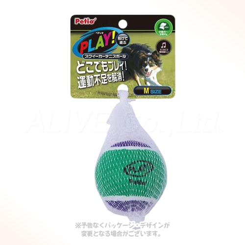 投げて跳ねて音が鳴る楽しいテニスボール。 商品の特長 よく跳ねるテニスボールタイプの犬用おもちゃです。 噛むとピコピコと音が鳴る笛入りで愛犬の興味を惹きつけます。 投げて遊ぶ持ってこい遊びや運動不足解消にぴったりです。 小型犬から中型犬まで遊びやすいMサイズです。 サイズ M 幅6.5cm×奥行6.5cm×高さ6.5cm 材質・原材料 合成ゴム、ポリエステル、ポリエチレン 製造・生産国 中国 注意事項 本品は犬用です。犬以外には使用しないでください。 適応犬種以外には使用しないでください。 人やペットが破片等を誤飲しないように注意してください。 人やペットに向かって投げないでください。 掲載画像はイメージです。画面環境により実物と色味が異なる場合があります。また、商品のデザインや仕様は、予告なく変更・リニューアルされる場合がございます。ご理解ご了承の上ご注文下さいませ。