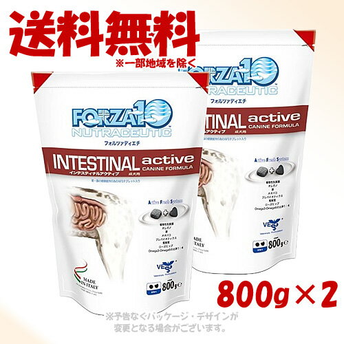 FORZA10(フォルツァディエチ)ドッグ アクティブライン インテスティナル アクティブ(胃腸ケア) 800g × 2個セット ｢トリッコインターナショナル｣【送料無料(一部地域を除く)】[P002S005]のサムネイル