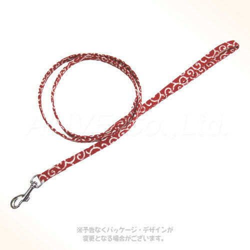 Leash - コットンカラクサリード #10 レッド 「岡野製作所」【全国送料無料(メール便のみ)】