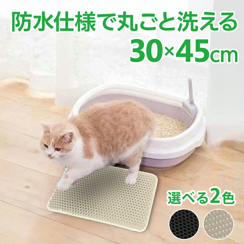 砂取りマット 猫砂 マット 砂取りマット 猫 トイレマット 猫用 猫砂キャッチャー 猫砂マット トイレ マット 猫トイレ用品 ペット 二重構造 滑り止めマット 清潔 簡単 猫トイレ用品 飛び散り防止 ケージ に入る コンパクト サイズ 30×45cm