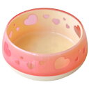 【正規品】ペッツルート おいしく見えるワン食器 S ピンクハート
