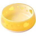 【正規品】ペッツルート おいしく見えるワン食器 M イエローハート