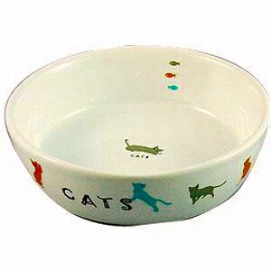 マルカン　猫用　陶器食器　遊ぶ猫　CT-204