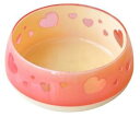 【正規品】ペッツルート おいしく見えるワン食器 M ピンクハート