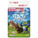 【ケース販売・送料無料】ユニチャーム マナーウェア 男の子用 Sサイズ 46枚×8個 小型犬用 デザイン(青チェック・紺チェック)