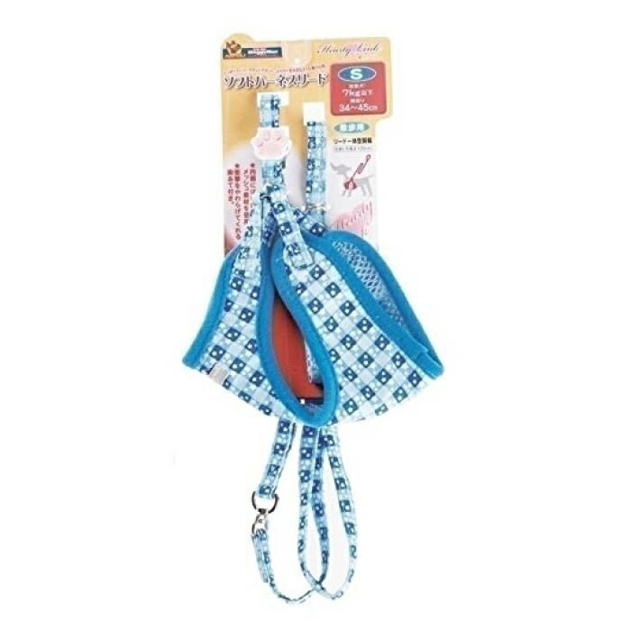 【在庫限り】ドギーマン ソフトハーネスリード 　S　スター　※若干の難あり（胴回り34～45cm）　小型犬..