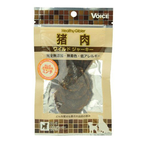 VOICE(ヴォイス) ヘルシージビエ 猪肉ワイルドジャーキー ミンチ 20g【ペット 犬 猪肉 国産 無添加 無..