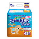 ■内容量 42枚 ■用途 男の子用 おしっこ用 小型犬用 ■ウエスト 28～37cm ■商品サイズ 200×145×190mm ■重量 約630g大容量ビッグパックでさらにお買い得!! 男の子のマーキング、おもらし、介護、おでかけに、使い捨てタイプのマナーベルトです!! 吸収面積が広がり吸収力UP!! 新波型ストライプの表面材を採用し、吸収スピードUP!! 逆戻り極少!! ＜おしっこをしっかり吸収！＞ 吸収面積が広がり、吸収力UP！ 吸水帯はお腹側のみでムレを防止！ ＜手肌に優しい！新波型ストライプシート＞ 吸収スピードUP！ 逆戻り極少！ ＜前とび防止！おしっこストップポケット＞ ポケット状の立体ギャザーがおしっこの前とびをストップ！ ※前後はありません ＜何度でもつけ直しできる！ワンタッチテープ＞ 引っ張る力を中央部に集中。 体型にフィットする構造を実現。 わんちゃんの体はしなやかにくびれています。 テープを中央部でとめることで、引っ張る力が集中し、ゆがみ・ズレを無くします！ テープが大きすぎたり、長すぎたりすると、力の加わり方にムラができ、スキマの原因になります。 ［男の子のためのマナーおむつ おしっこ用 ビックパック 取扱商品］ ・超小型犬用 45枚 ・小型犬用 42枚 ・小～中型犬用 38枚 ・中型犬用 32枚 ・中～大型犬用 24枚 ・大型犬用 20枚