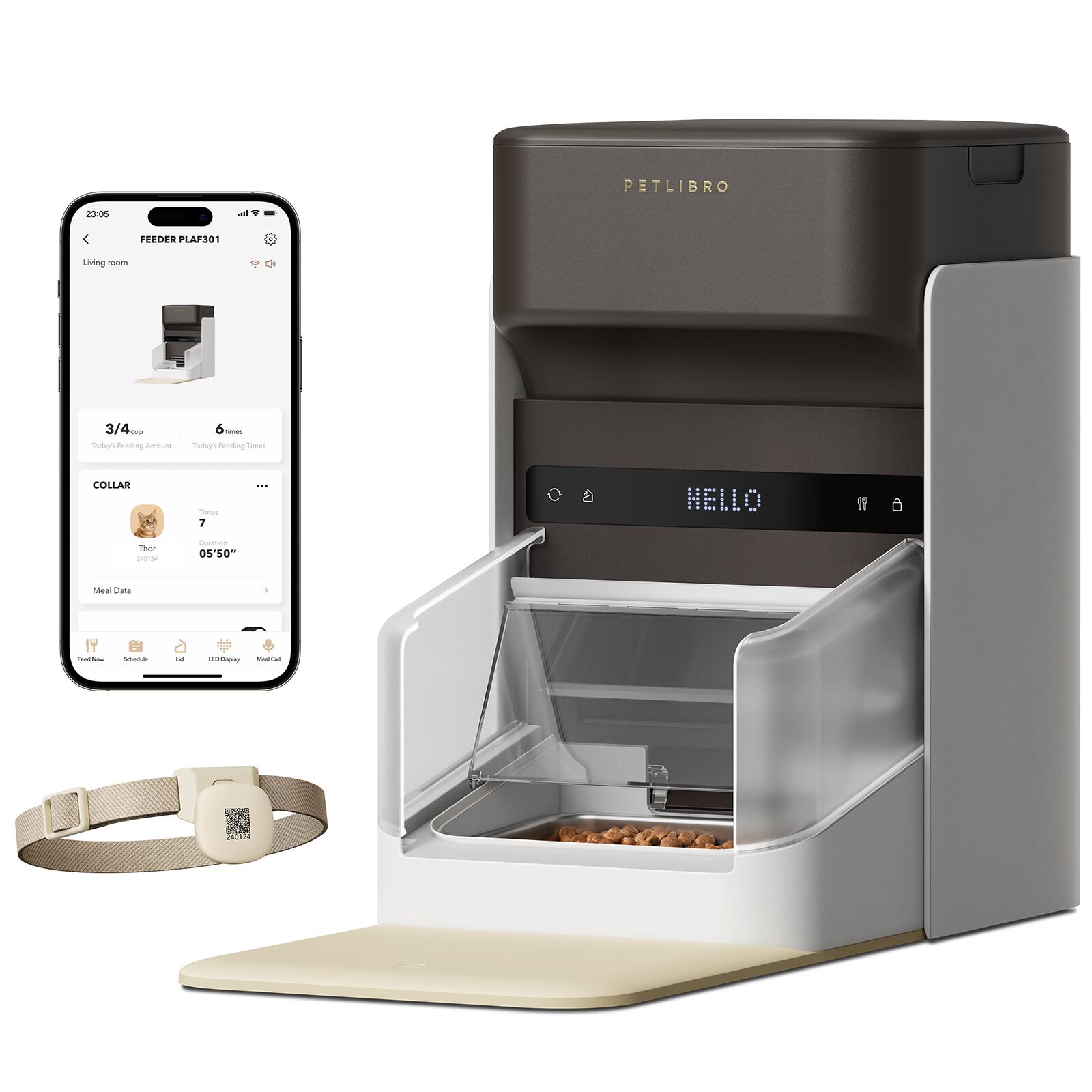 PETLIBRO ペット自動給餌器 Amazon | PETLIBRO 自動給餌器 猫 中小型犬用 定時定量 1日6食