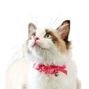 【メール便】CAT Amo.k アモワークス キャット リボンシュシュ カラー ピンク レッド ブルー ブラック S M サイズ 猫用 首輪 セーフティーバックル 810017