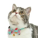 【メール便】CAT Amo.k アモワークス キャット てまり菊 カラー ピンク ミント S M サイズ 猫用首輪 セーフティバックル 810109