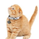 【メール便】CAT Amo.k アモワークス キャット ピアノ カラー ホワイト ブラック S M サイズ 猫用首輪 セーフティバックル 810122
