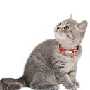 【メール便】CAT Amo.k アモワークス キャット J-しおり カラー レッド ブラック S M サイズ 猫用首輪 セーフティバックル 810086