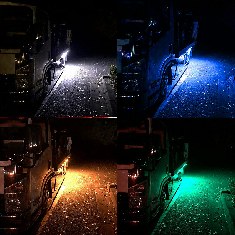 24V トラック ホワイトブルーイエローグリーンレッドピンク COB タイヤ灯 LED サイドマーカー ランプ 作業灯 路肩灯 LEDダウンライト 防水 S25 10パネル連結20パネル連結40パネル連結10コマ 20コマ 40コマ 2