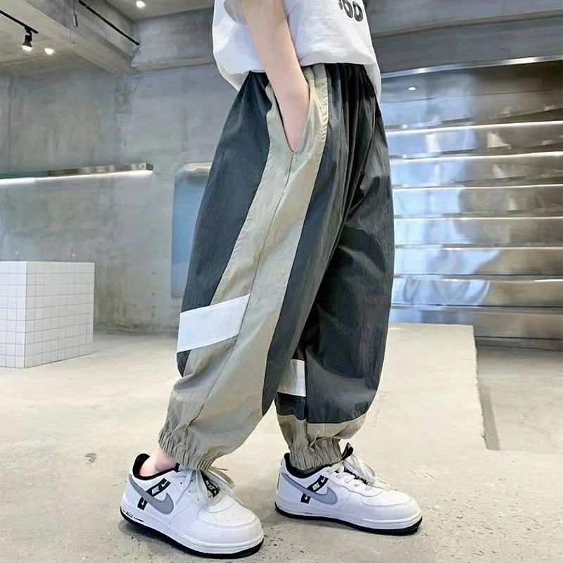 Long-Trousers, Trousers - ンツ 虫よけパンツ カジュアル 長ズボン 男の子 春夏 ゆったり 大きいサイズ クール 可愛い ジュニア 英文字 KTFB033(110-170）