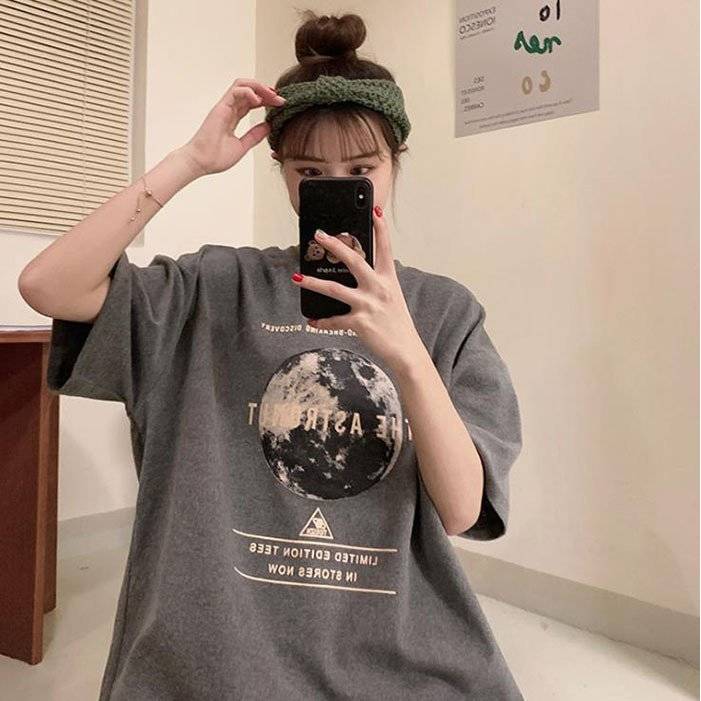 樂天商城 - ゆるTシャツ 半袖 レディース 丸首 Tシャツ カジュアル トップス 大きいサイズ 上着 Tシャツ 可愛い 体型カバー 夏新作 プルオーバー