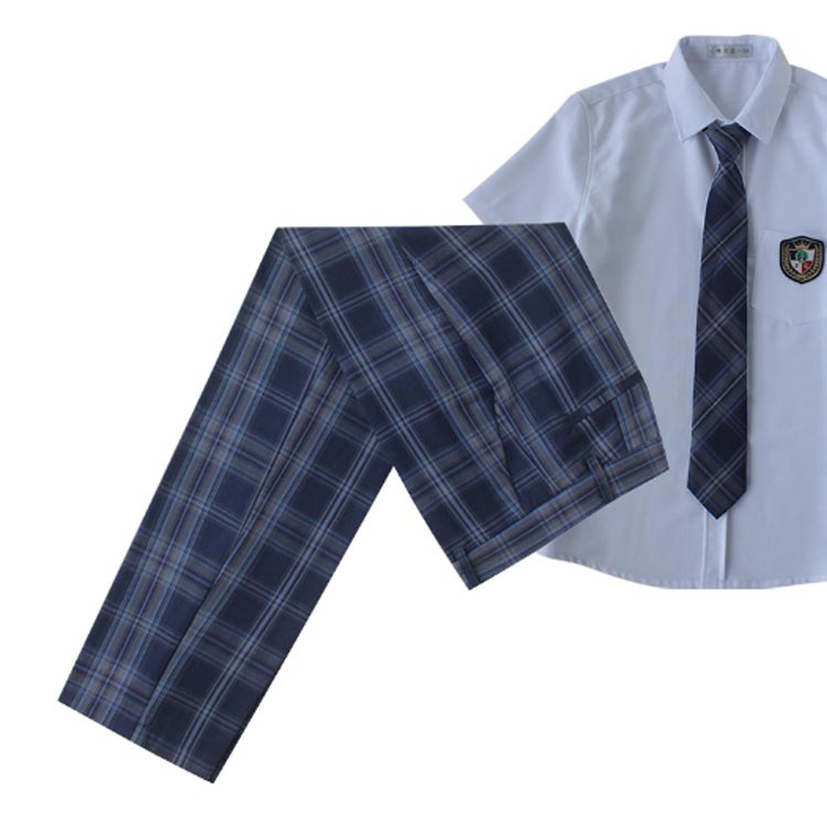 ときどき雑貨の学生 男子 ネクタイ スクールパンツ 2点セット 子供服 高校生 ロングパンツ 中学生 チェック パンツ 子ども スクール 通学ズボン 発表会 男子高生 長ズボン キッズ 冠婚葬祭 ボトムス 男子制服 学生服 ジュニア 通学 入学 卒業 フォーマル 受験 男の子 結婚式 制服｜アングル2