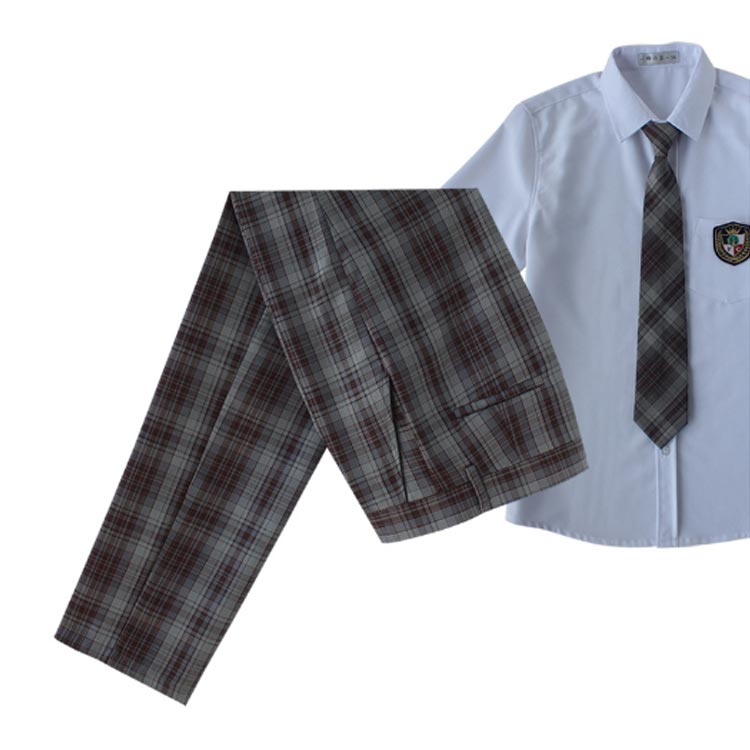 ときどき雑貨の学生 男子 ネクタイ スクールパンツ 2点セット 子供服 高校生 ロングパンツ 中学生 チェック パンツ 子ども スクール 通学ズボン 発表会 男子高生 長ズボン キッズ 冠婚葬祭 ボトムス 男子制服 学生服 ジュニア 通学 入学 卒業 フォーマル 受験 男の子 結婚式 制服｜アングル3