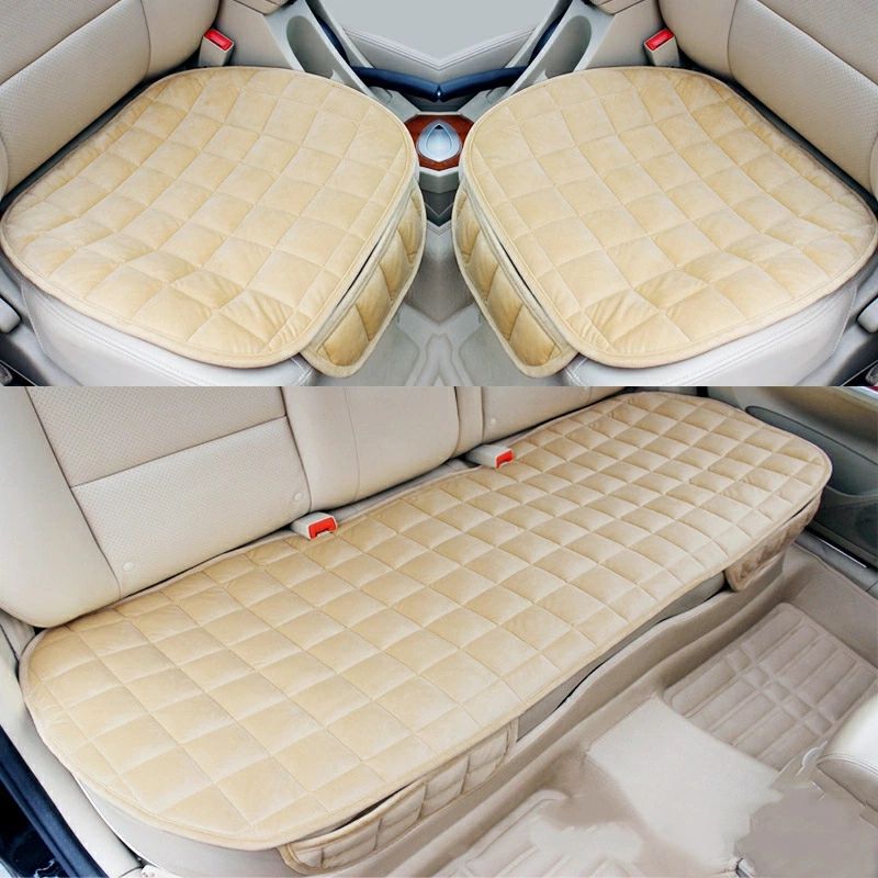 Rakuten - 【3枚セット】 車 シートカバー 前席 運転席 助手席 後部座席 高品質座布団 カーシートカバー カーシートクッション おしゃれ キルティング 洗える かぶせる 軽自動車 普通車 汎用 カー用品 便利グッズ 車内 用アクセサリー 汚れ防止 防水素材 黒 SEAT2