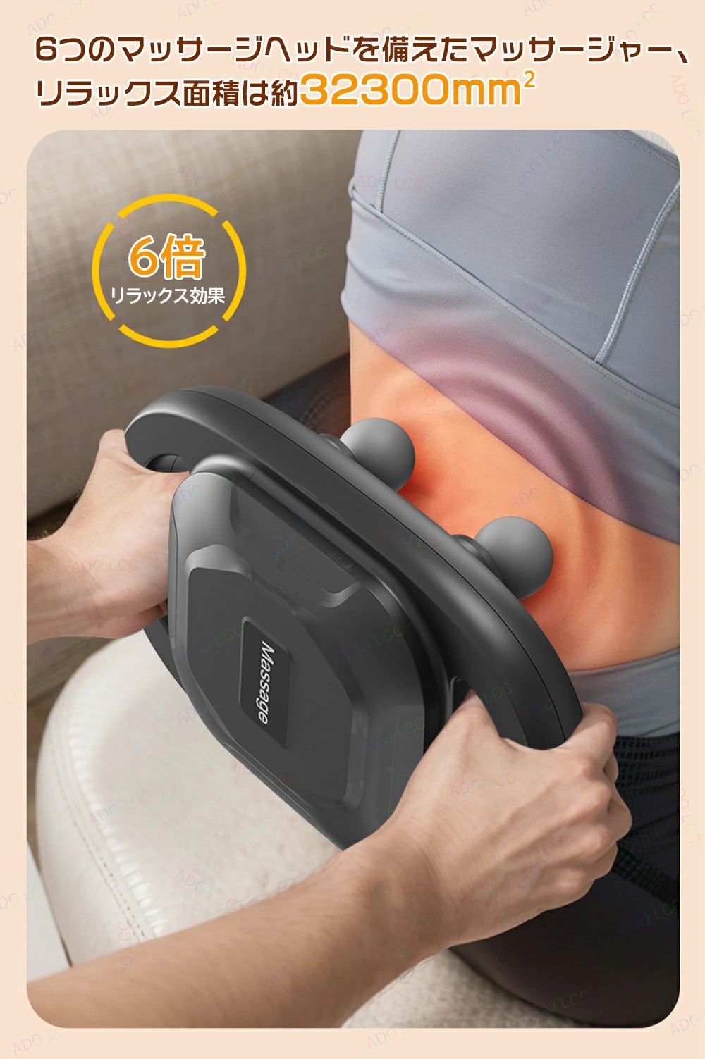 ときどき雑貨のマッサージャー 筋膜リリース マッサージ 電動マッサージ器 振動マッサージャー 全身ケア 強力振動 20段階調節可能 リラックス ストレス解消 筋膜 筋肉 全身用 肩こり 首コリ 腰痛 マッサージ器 健康グッズ トレーニング 実用的 男女兼用 誕生日 プレゼント 父の日｜アングル3