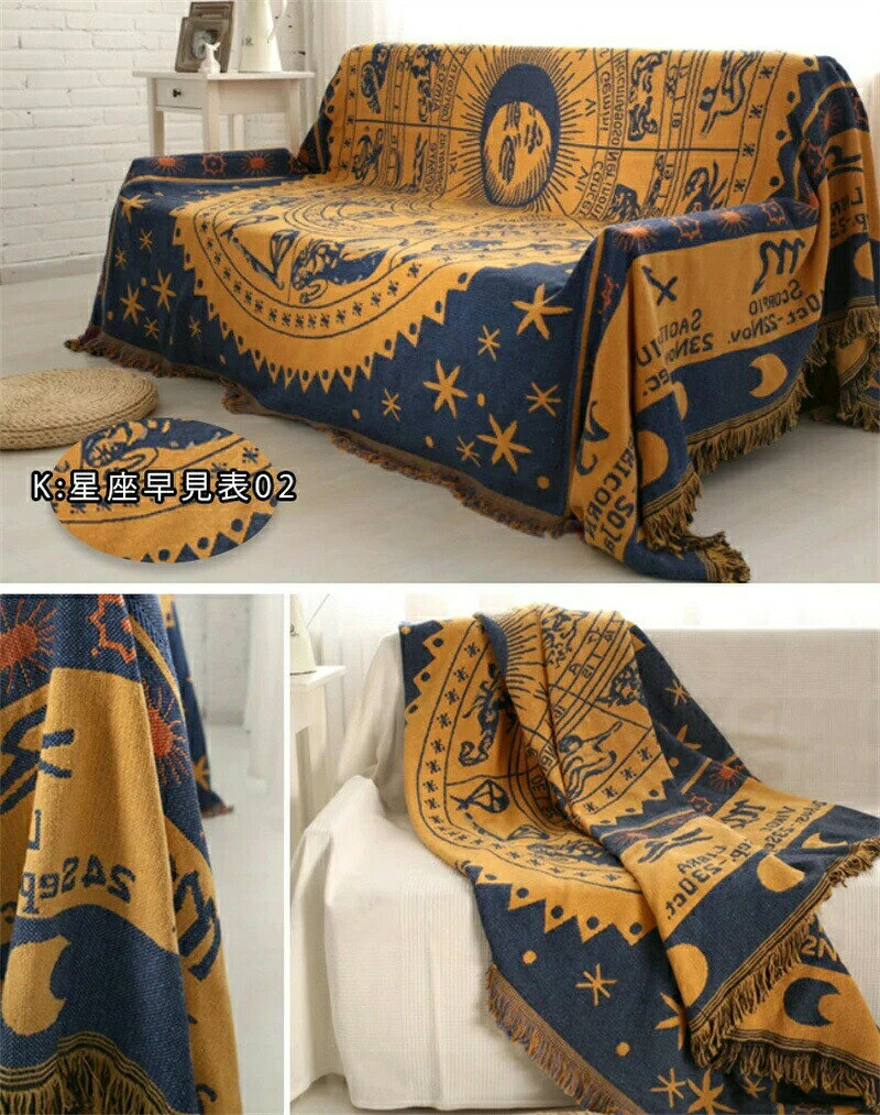 【180×230cm】 ソファカバー マルチカバー ベッドカバー ラグカバー テーブルクロス テーブルカバー チェアカバー ベッドスプレッド ひざ掛け 肩掛け スローケット こたつ掛け こたつカバー 大判 正方形 長方形 四角い モダン 北欧風 丸洗い ウォッシャブル 柔らかい 肌触り [3]