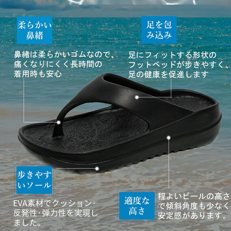 【9/15★全商品対象11％OFF】ビーチサンダル 厚底 レディース メンズ おしゃれ スリ...