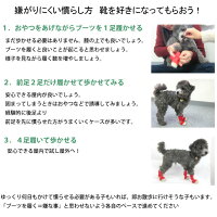 履かせやすい国産いぬ靴DOGブーツ【XS:足裏丈4.5cm】雪雨道やけど足裏・肉球保護や防災に小型犬トイプードルチワワヨーキーウォームハートカンパニーWHCYドッグブーツ