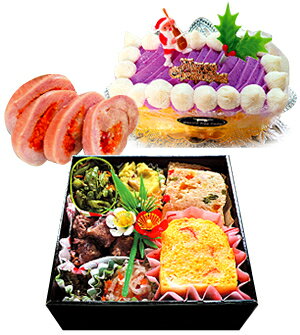 愛犬用おせち＆クリスマスケーキセット 【0324ペット】