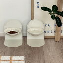 【マラソン限定 全商品5%OFFクーポン】【最強配送】ペット フードボウル 1個 スタンド フードスタンド 猫 ネコ 犬 ごはん 餌 高さ調整 おしゃれ かわい...