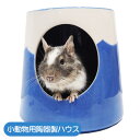 【RB】砂浴びもできるデグーのおうち 富士山(T1)デグー チンチラ 小動物 ハウス 寝床 隠れ家 陶器 レインボー おやつポケット(NK)【お取り寄せ】