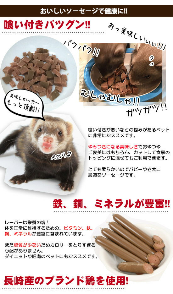 【ゆうパケットOK（メール便）】foo 特別飼育鶏　極みレバー お試し1本入り【国産】【完全無添加】 フェレット 猫 犬 ドッグ フード ドッグフード オヤツ おやつ トッピング ソーセージ 幼犬 パピー犬 老犬 シニア犬 国産 無添加 無着色 特別飼育鶏 動画