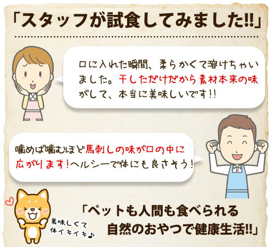 極みこだわりおやつシリーズ　熊本県産　干し馬刺し50g【国産】【完全無添加】 犬 ドッグ フード ドッグフード オヤツ おやつ 国産素材 馬肉 低カロリー 高タンパク ジャーキー