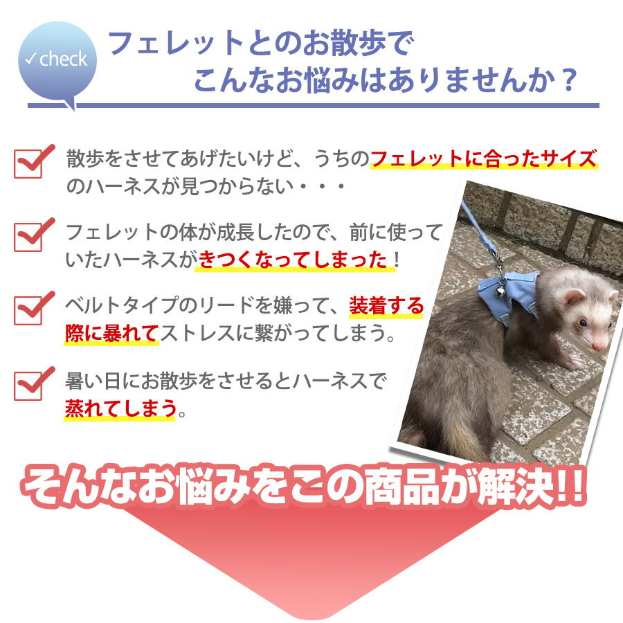 LIP3002 フェレットベストハーネスリード...の紹介画像2
