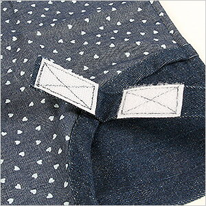 ハート柄パスモック(マジックテープ付き)(F1) フェレット ハンモック 寝袋 ナスカン無し 金具無し オールシーズン 春用 夏用 秋用 コットン カジュアル もぐれる