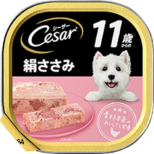 シーザートレイ 11歳からの 絹ささみ ふわふわローフタイプ 100g×24コ〔23060624dw〕のサムネイル