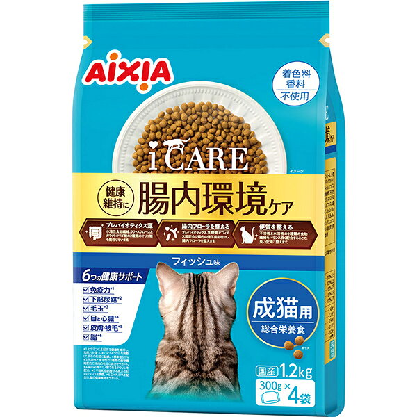 Rakuten - i CARE（アイケア） キャットドライ フィッシュ味 1.2kg（300g×4袋）