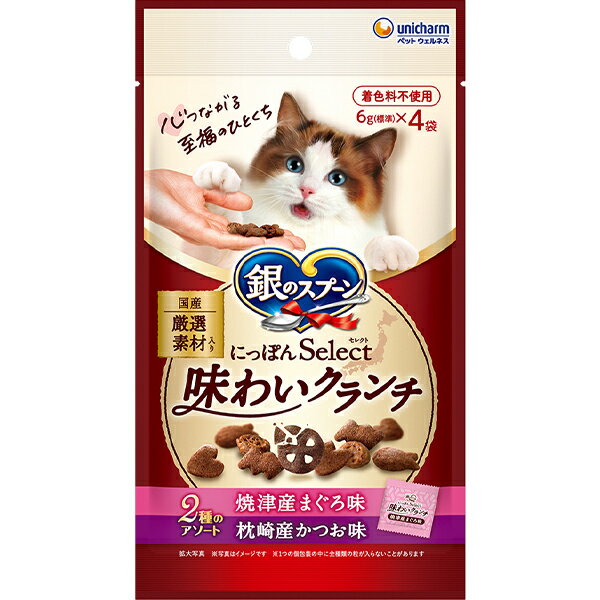 銀のスプーン にっぽんSelect 味わいクランチ 2種のアソート 焼津産まぐろ＆枕崎産かつお味 6g×4袋
