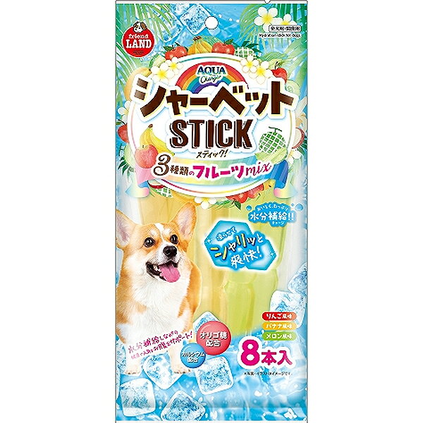 アクアチャージ シャーベットスティック りんご・バナナ・メロン風味 8本入
