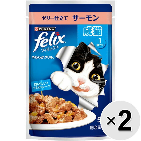 Natural - 【セット販売】フィリックス やわらかグリル 成猫 ゼリー仕立て サーモン （50g×12袋）×2コ