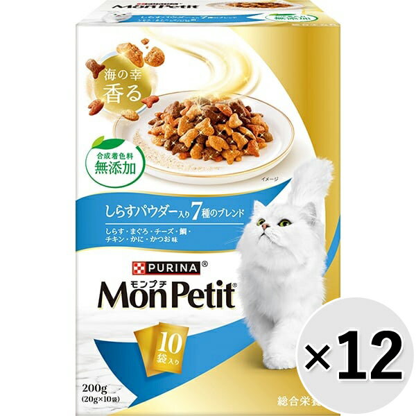 Rakuten - 【ケース販売】モンプチ ボックス しらすパウダー入り 7種のブレンド 200g×12コ