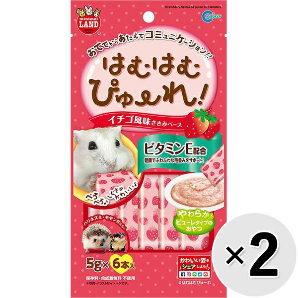 はむはむぴゅーれ イチゴ風味 (5g×6本)×2コ