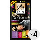 【セット販売】シーバ とろ〜り メルティ 4つの味 海の幸の魅惑 (12g×4本)×4コ