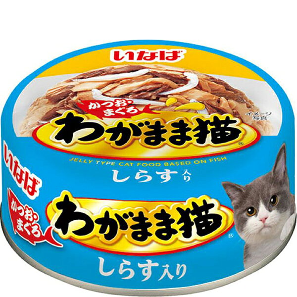【 原材料 】 かつお、まぐろ、しらす、フィッシュエキス、かつお節エキス、増粘多糖類、タウリン、ビタミンE、緑茶エキス 【 保証分析値 】 粗たんぱく質：9.0％以上、粗脂肪：0.5％以上、粗繊維：0.1％以下、粗灰分：2.0％以下、水分：88.5％以下 【 代謝エネルギー 】 約70kcal/缶 【 原産国 】 タイ 【 製造日からの賞味期限 】 36ヶ月 【 メーカー名 】 いなばペットフード 【 JANコード 】 4901133700668 @inb_one_other_can