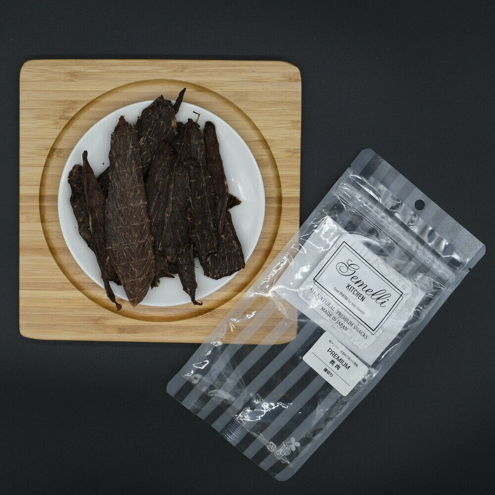 【Gemelli Kitchen】PREMIUM　鹿薄切り　40g 犬用おやつ 日本鹿 国産の安全安心おやつ　　おやつ
