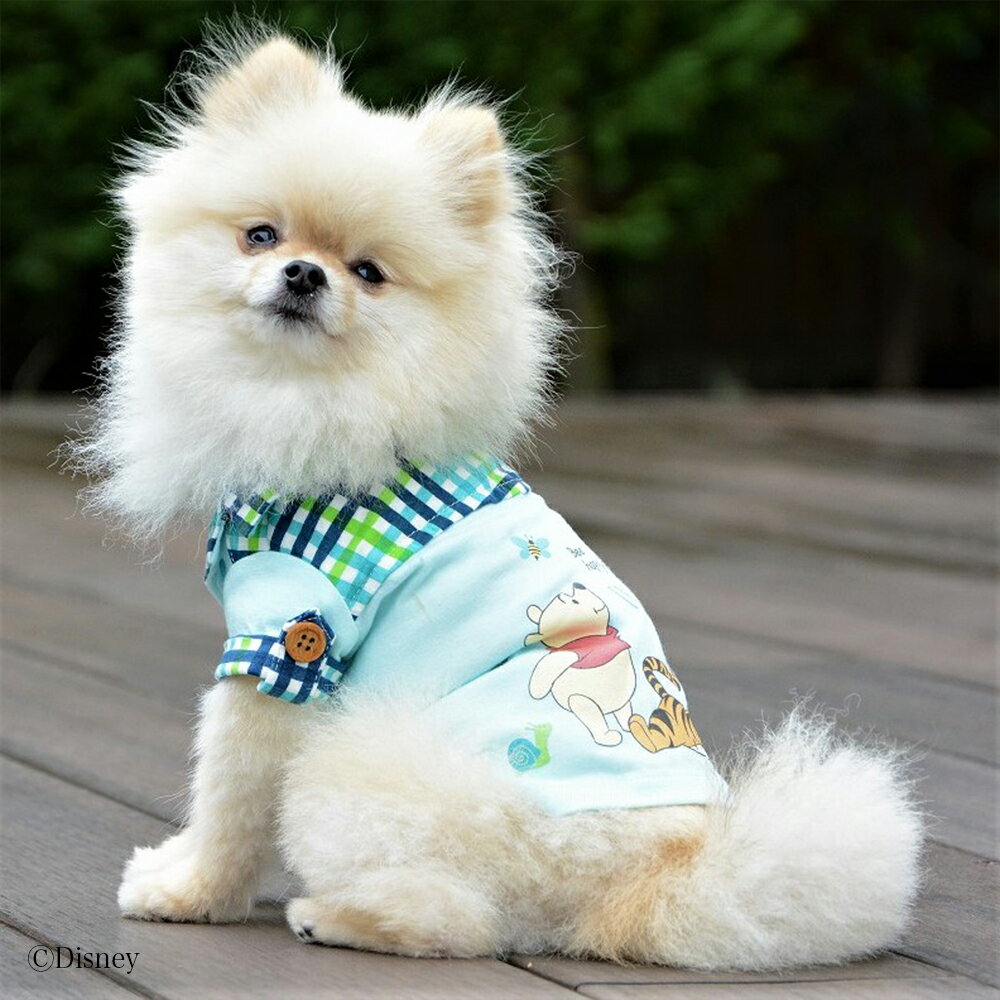 【SALE】【Disney ディズニー】 ［くまのプーさん］切替シャツ【XS　S　M　L】 犬 服 犬服 ドッグウェア
