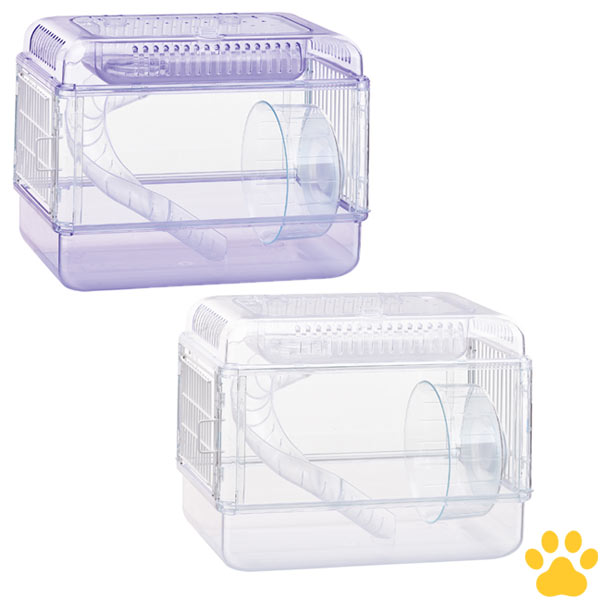 GEX クリアフロント30 クリスタル / ラベンダードワーフハムスター専用ケージ 小動物 ハムスター オシャレ かわいい ロフト付き 回し車付き 螺旋階段付き シンプル クリア 透明 紫 パープル クリアフロント 30 ケージ ジェックス