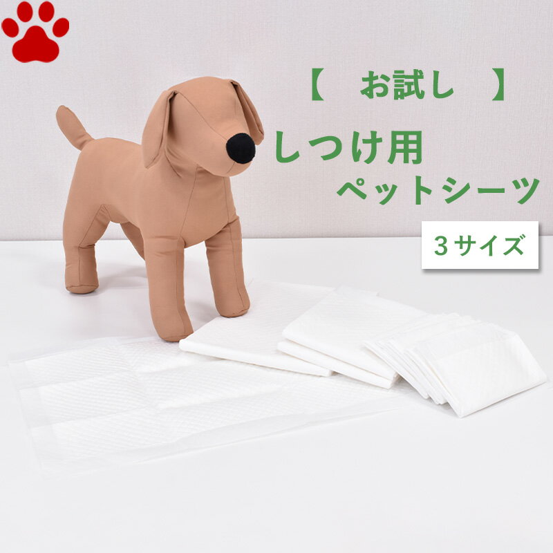 【お試し】 ペットシーツ 厚型 しつけ用 レギュラー 4枚 ワイド 2枚 スーパーワイド 1枚 サンプル ペット 犬 犬用 シーツ シート 吸収 滑り止め しつける しつけるシーツ しつけるシート トイレトレーニング におい付き