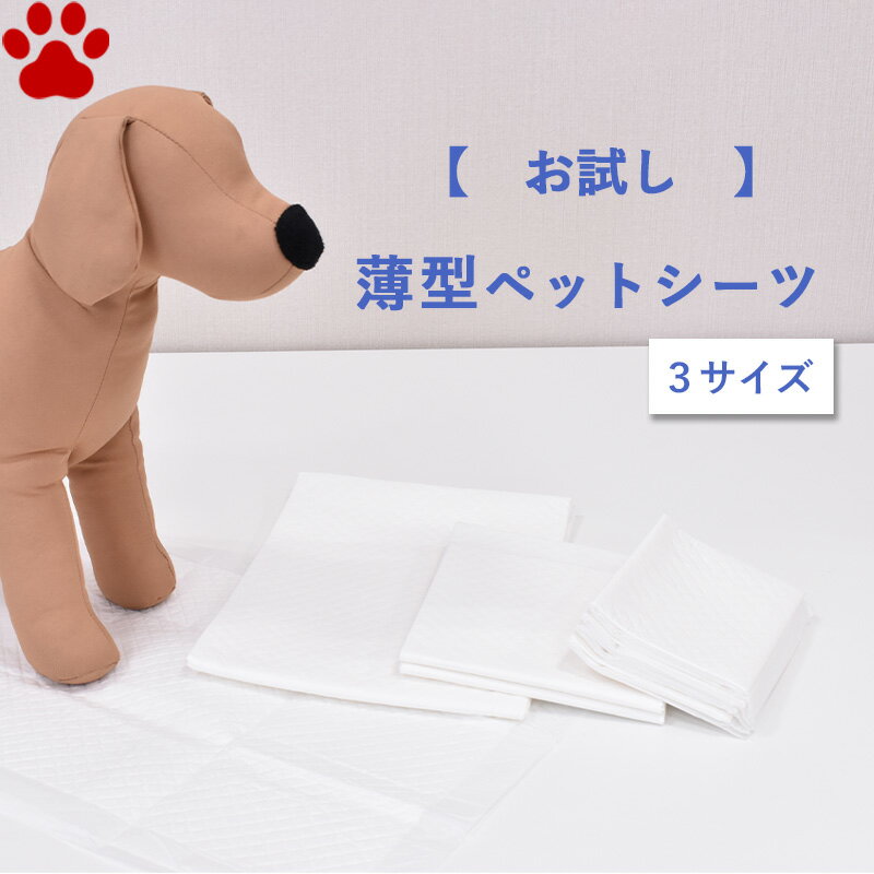 【お試し】 ペットシーツ 薄型 レギュラー 4枚 ワイド 2枚 スーパーワイド 1枚 サンプル ペット 犬 猫 うさぎ 小動物 ペットシート トイレシーツ トイレシート おしっこシート ペット用 シーツ シート 吸収 滑り止め